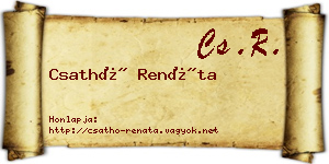 Csathó Renáta névjegykártya