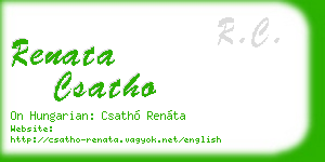 renata csatho business card